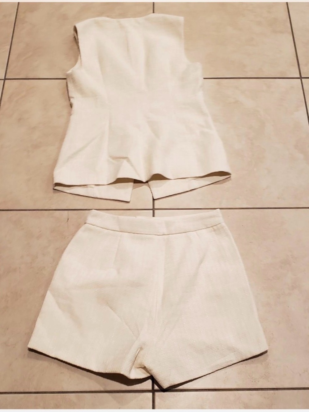 Commense Metal Button Tweed Vest & Shorts Set - Picture 4 of 9